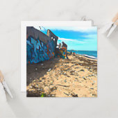 Postapokalyptischer Strand Karte (Vorderseite/Rückseite Beispiel)