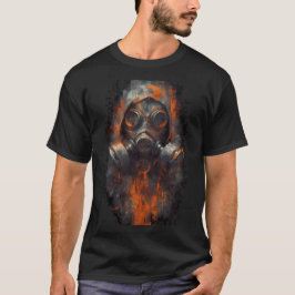 Postapokalyptisches Gasmaske Dunkel Industrial T-S T-Shirt
