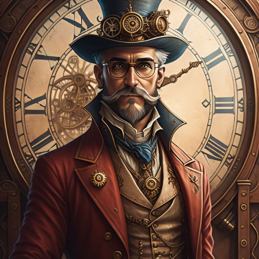 Postappokalyptic Steampunk Man v1.3 Seidenpapier