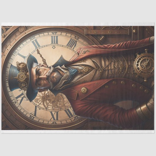 Postappokalyptic Steampunk Man v1.3 Seidenpapier (Vorderseite)