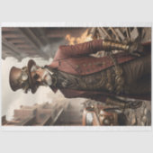 Postappokalyptic Steampunk Man v1 Seidenpapier (Vorderseite)