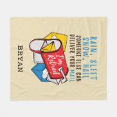 Postarbeiter-Altersvorsorge Mailman Personalisiert Fleecedecke (Vorderseite (Horizontal))