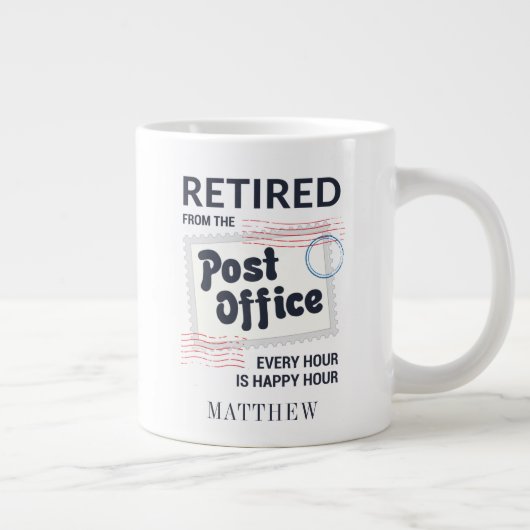 Postarbeiter-Altersvorsorge Mailman Personalisiert Jumbo-Tasse (Rechts)