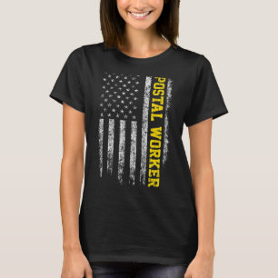Postarbeiter American Flag Vintag Patriotic Mai T-Shirt