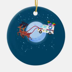 Postarbeiter Christmas Mail Truck Funny Mailman Keramik Ornament