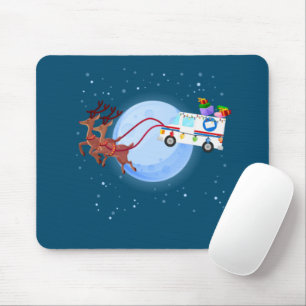 Postarbeiter Christmas Mail Truck Funny Mailman Mousepad