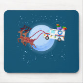 Postarbeiter Christmas Mail Truck Funny Mailman Mousepad (Vorne)