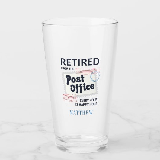 Postarbeiter Coworker Mailman Personalisierter Nam Glas (Vorderseite)