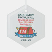 Postarbeiter Custom Mailman Retirement Ornament Aus Glas (Vorderseite)