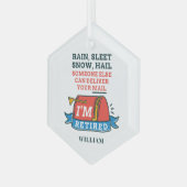 Postarbeiter Custom Mailman Retirement Ornament Aus Glas (Vorderseite Links)
