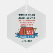 Postarbeiter Custom Mailman Retirement Ornament Aus Glas (Rückseite)