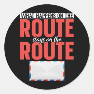 Postarbeiter Funny Mail Carrier Runder Aufkleber