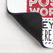 Postarbeiter Funny wissen, wo Sie leben Mousepad (Ecke)