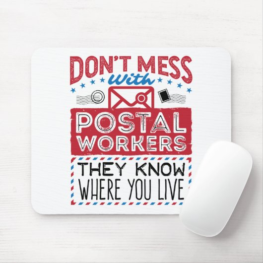 Postarbeiter Funny wissen, wo Sie leben Mousepad (Mit Mouse)