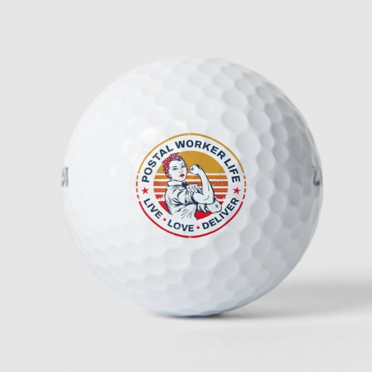 Postarbeiter Geburtstagskollege Golfball (Vorderseite)