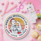 Postarbeiter Geburtstagskollege Pappteller (Party)