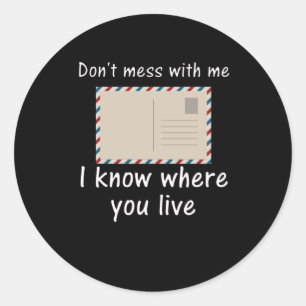 Postarbeiter-Geschenk für Mailman Runder Aufkleber