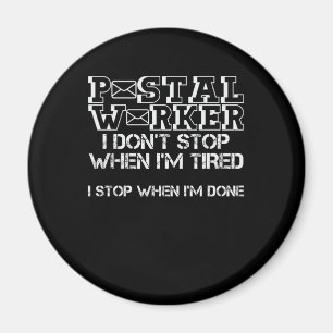 Postarbeiter Joke Mail Carrier Mailfrau Postman Magnet