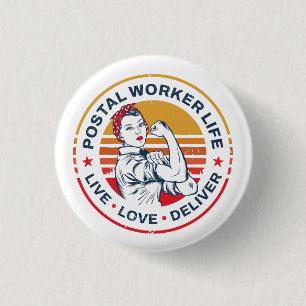 Postarbeiter Life Gag Post Office Coworker Button