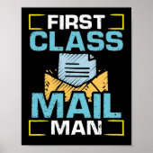 Postarbeiter Mail Carrier First Class Mailman Poster (Vorne)