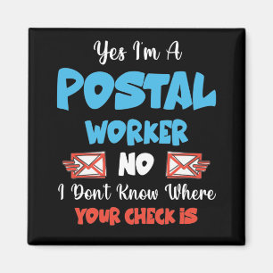 Postarbeiter Mail Carrier Mailman Post Office Magnet