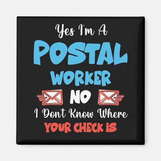 Postarbeiter Mail Carrier Mailman Post Office Magnet (Vorne)
