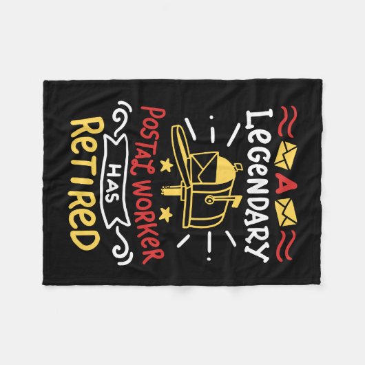 Postarbeiter Mailman-Altersvorsorge-Geschenk Fleecedecke (Vorderseite (Horizontal))