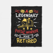 Postarbeiter Mailman-Altersvorsorge-Geschenk Fleecedecke (Vorderseite)