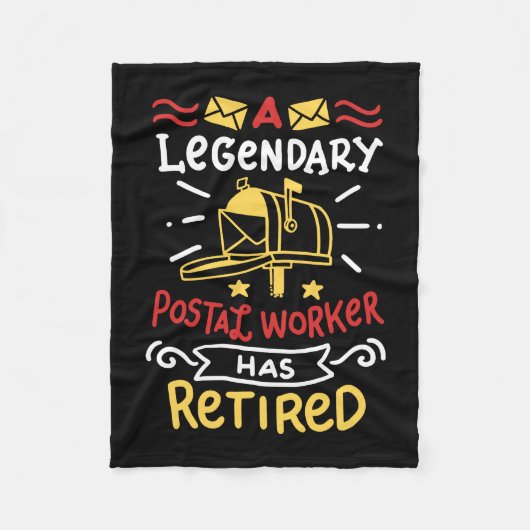 Postarbeiter Mailman-Altersvorsorge-Geschenk Fleecedecke (Vorderseite)