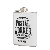 Postarbeiter Mailman Custom Retirement Flachmann (Links)