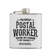 Postarbeiter Mailman Custom Retirement Flachmann (Vorderseite)