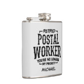 Postarbeiter Mailman Custom Retirement Flachmann (Rechts)