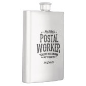 Postarbeiter Mailman Custom Retirement Flachmann (Rechts)