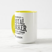 Postarbeiter Mailman Custom Retirement Tasse (Vorderseite Links)