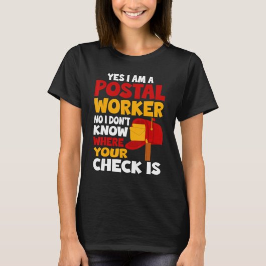 Postarbeiter Mailman Mail Carrier Post Office T-Shirt (Vorderseite)