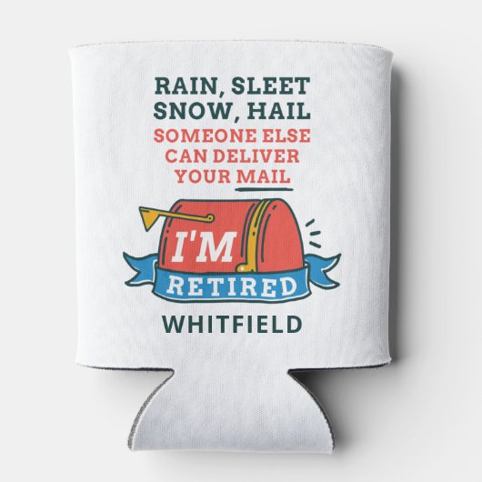 Postarbeiter Mailman Retirement Custom Dosenkühler (Rückseite)