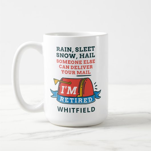 Postarbeiter Mailman Retirement Custom Kaffeetasse (Links)