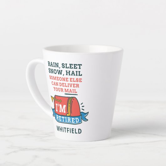 Postarbeiter Mailman Retirement Custom Milchtasse (Linke Ecke)