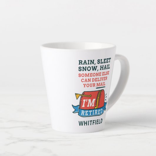 Postarbeiter Mailman Retirement Custom Milchtasse (Rechte Ecke)