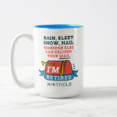 Postarbeiter Mailman Retirement Custom Zweifarbige Tasse (Links)