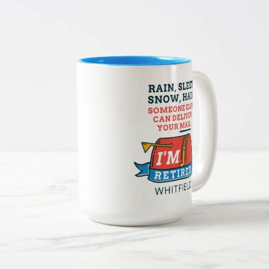 Postarbeiter Mailman Retirement Custom Zweifarbige Tasse (VorderseiteRechts)