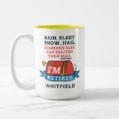 Postarbeiter Mailman Retirement Custom Zweifarbige Tasse (Links)