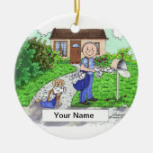 Postarbeiter - männlich keramikornament (Vorne)