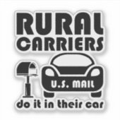 Postarbeiter und ländliche Träger tun dies in ihre Aufkleber (Vorderseite)