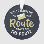 Postarbeiter Was passiert auf der Route Weihnachte Ornament (Vorderseite)