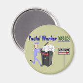 Postarbeiter wünscht sich — Funny Magnet (Vorderseite/Rückseite)