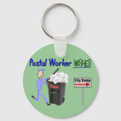 Postarbeiter wünscht sich — Funny Schlüsselanhänger (Vorderseite)