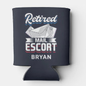 Postarbeiterrente Funny Remüde Mailman Gag Dosenkühler (Rückseite)