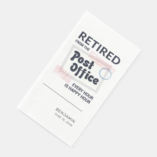 Postarbeiterrente Funny Remüde Mailman Gag Serviette (Ecke)