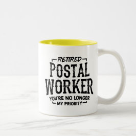 Postarbeiterruhestand Keepake Mailman Funny Zweifarbige Tasse